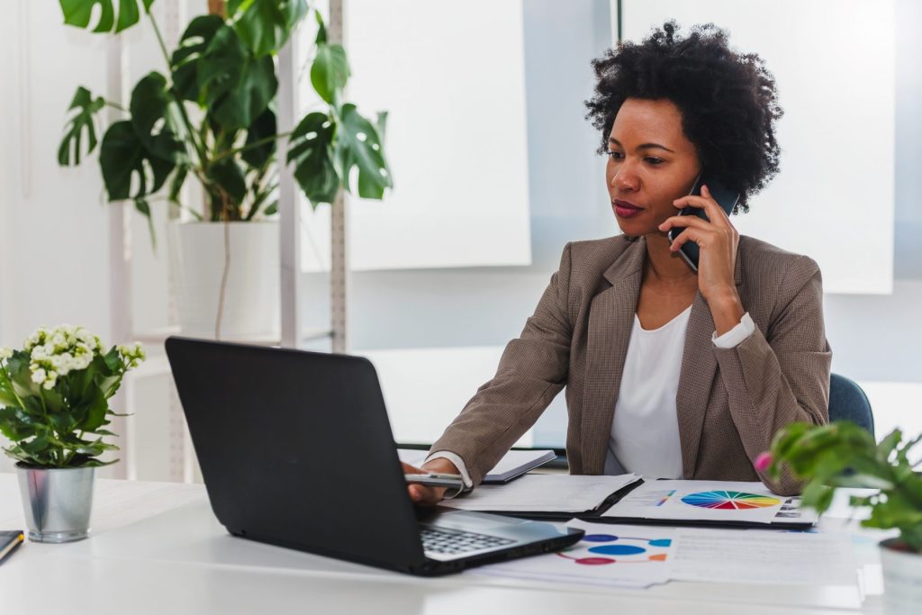 photo of african american woman seeking information about long term disability benefits