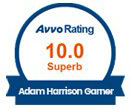 avvo rating logo for adam garner long term disability and erisa attorney in philadelphia